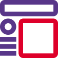 Different shapes of material layout template - engineering drawing icon