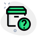 Delivery Box with unknown shipping address on online portal icon