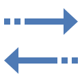 화살표 수평 정렬 icon