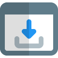 Download button from media sharing under landing page template icon