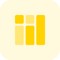 Right side vertical columns with spilit sections icon