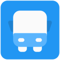 Bus station outdoor location for navigation and location icon