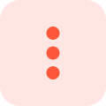 Vertical ellipsis menu with three dots expansion icon