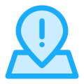 Location Pin Warning icon