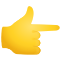 emoji de backhand-índice apontando para a direita icon