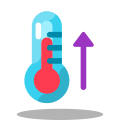 Thermometer nach oben icon