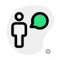 Employee chat messenger application function layout icon