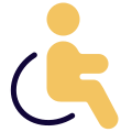 Disability section for the physically challenged tourist icon