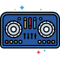 外部-DJ-コントローラー-デバイス-flaticons-lineal-color-フラット-アイコン icon