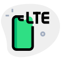 LTE generation cellular connectivity network facility on smartphone icon