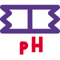 PS testing paper acid and basic chemical analysis icon