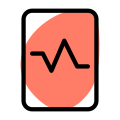 Ecg result file isolated on a white background icon