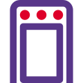 Metal detector door for security entrance layout icon