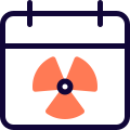 Program on nuclear enegy is marked on calendar icon