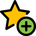 Add a rating star to give feedback online icon