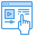 외부 온라인 학습 교육 및 학습-itim2101-blue-itim2101 icon