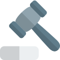Judge Mallet hammer isolated on a white background icon