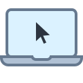 Laptop with cursor icon