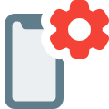 roue dentée-à-paramètre-externe-pour-smartphone-logotype-layout-action-color-tal-revivo icon