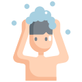 lavage-des-cheveux-externe-routine-d'hygiène-konkapp-flat-konkapp icon