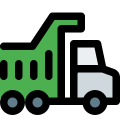 Trash or item loading and unloading dumping truck icon