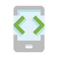 Mobile coding icon