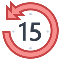 Torna 15 secondi indietro icon