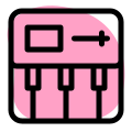 Midi controller for the mixing and enhancing music icon