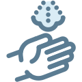 Blow hand icon