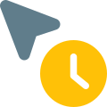 Computer application wait time or busy clock symbol icon