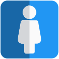 Woman toilet sign in railway station outside icon