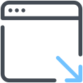 navegador em tamanho real icon
