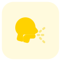 Communicable infectious disease spreading through cough icon