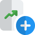 Add a new file on an online portal for line graph icon