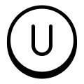 带圆圈U icon