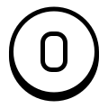 O в круге icon