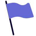 Flag waved after winning a sports game icon