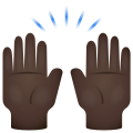 поднимающие-руки-темный-тон кожи icon