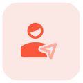 Monitoring the single user work online from home icon