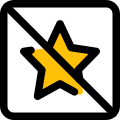 Star crossed, feedback star rating for online portfolio. icon