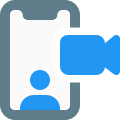 Video call with client to discuss business deal icon