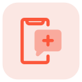 Medical Chart note access digitally on a smartphone icon