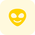 Alien head emoji used in instant messenger chat icon