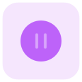 Pausing the music and audio button on an application icon
