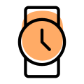 外部经典模拟腕表，带圆形表盘可穿戴日期新鲜 tal-revivo icon