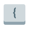 Left Curly Parentheses Key icon