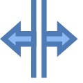 Fractionnement horizontal icon