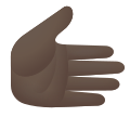 emoji de tono de piel oscuro con la mano hacia la derecha icon