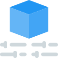 Off-set dimension tolerance of a three dimensional cubic shape icon