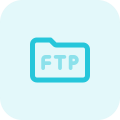 FTP file transfer folder isolated on a white background icon